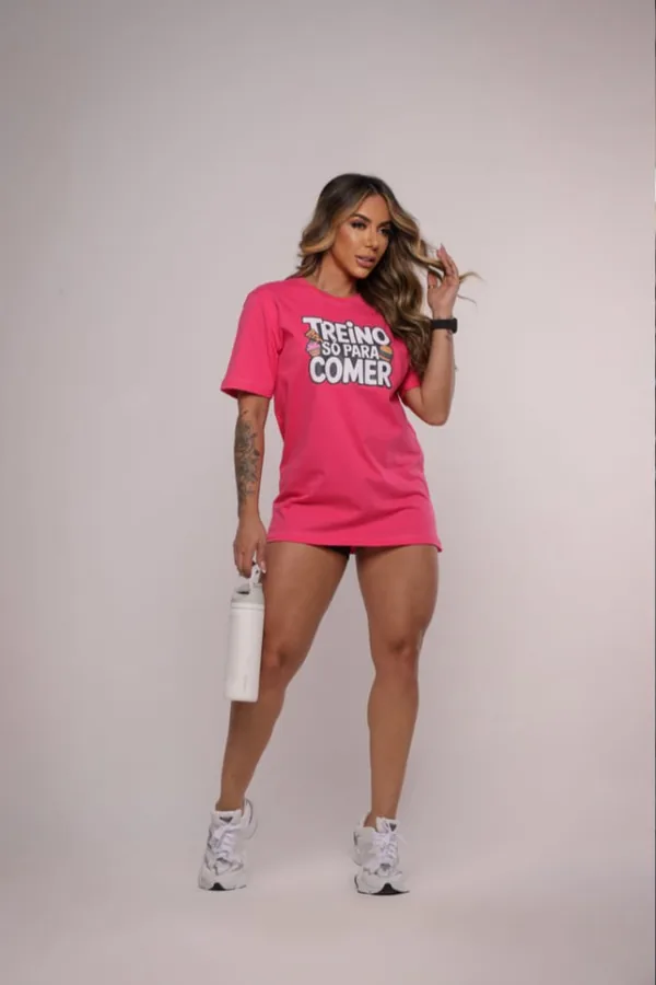 T-shirt fitness estampada